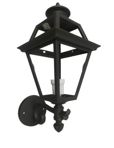 Ismos xl112553t3 patio wall lantern 1255 granite with clear glass ip43 e27 44x28cm